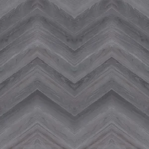 Dark charcoal gray herringbone wood-grain laminate flooring texture with chevron patterns
