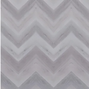 Light gray herringbone wood-grain laminate flooring
