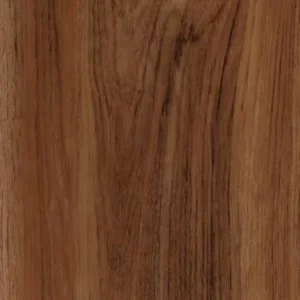 Medium warm brown walnut wood-effect LVT with rich dark linear grain and arch pattern NATURAL TEAK 7524