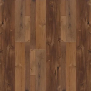 Rich brown wood-grain laminate flooring texture with vertical planks
