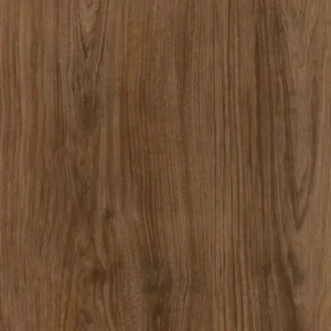 Rich dark walnut wood-effect LVT with deep vertical grain and prominent cathedral arch pattern AUTUMN WALLNUT 7538