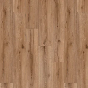 Golden-brown wood-grain vinyl plank flooring arranged in a classic straight-lay plank pattern.