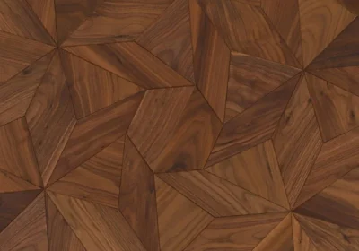 Dark wood geometric tile flooring texture